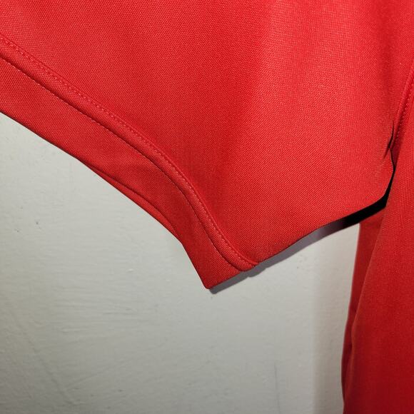Under Armour Polo Shirt Loose Red Short Sleeve Heatgear 3 button Mens Small New - Picture 4 of 11